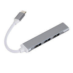 C809 USB 3.0 x 1 + USB 2.0 x 3 to USB-C / Type-C Multi-function Splitter HUB Adapter, C809