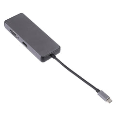 8 in 1 Type-C to HDMI + USB 3.0 + USB 3.0 + Type-C + LAN + VGA + TF/SD Card Reader Adapter