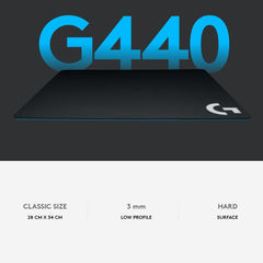 Logitech G440 Hard E-sport Gaming Mouse Pad, Size: 34 x 28cm, G440 Hard