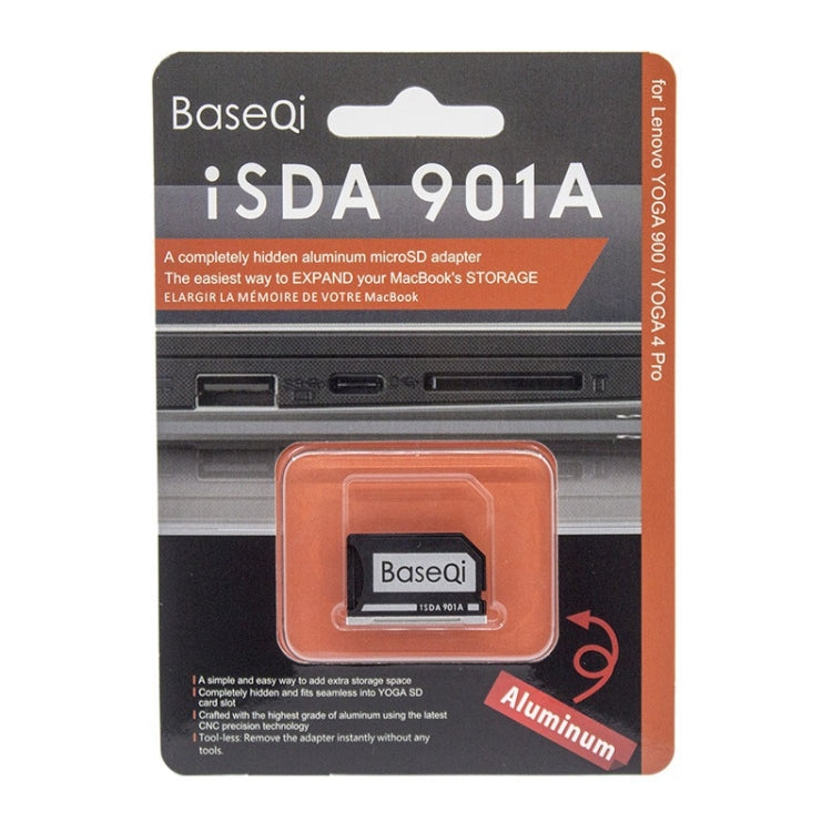 BASEQI Hidden Aluminum Alloy SD Card Case for Lenovo YOGA 900 Laptop