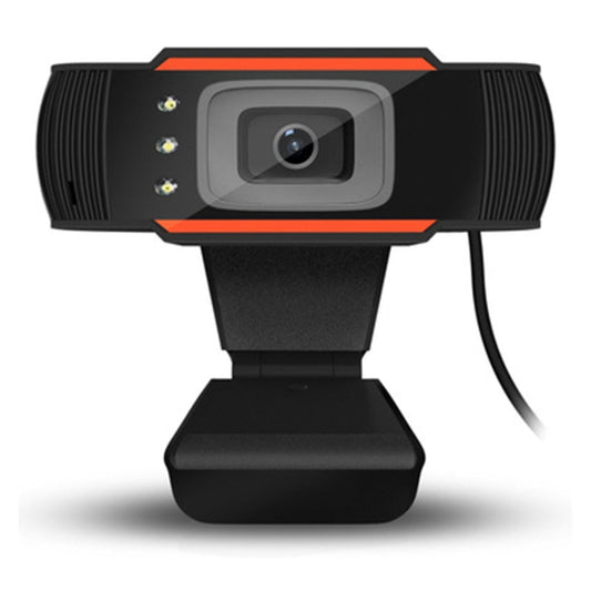 A870C3 480P Webcam USB Plug Computer Web Camera with Sound Absorption Microphone & 3 LEDs, Cable Length: 1.4m, A870C3 (Orange)