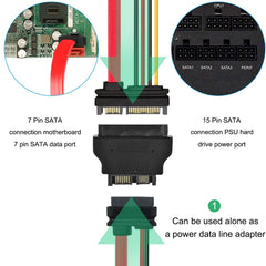 SATA 22 Pin Female to SLIMLINE SATA 13 Pin Male Adapter, SATA 22 Pin Female to SATA 13 Pin