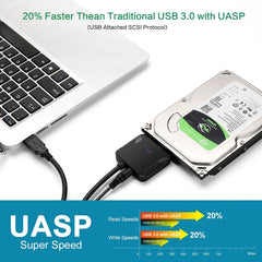 Professional SATA to USB 3.0 Cable Adapter 2.5 / 3.5 inch SSD Hard Drive Expanding Connector, 2.5 / 3.5 inch