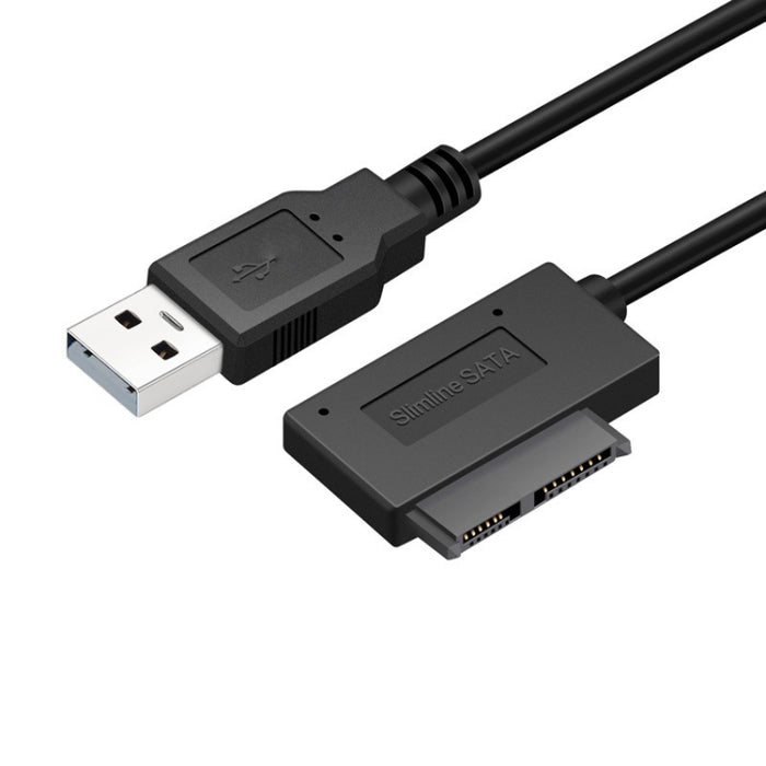 Professional USB 2.0 to 7+6Pin Slimline SATA Cable Adapter Indicator , USB 2.0