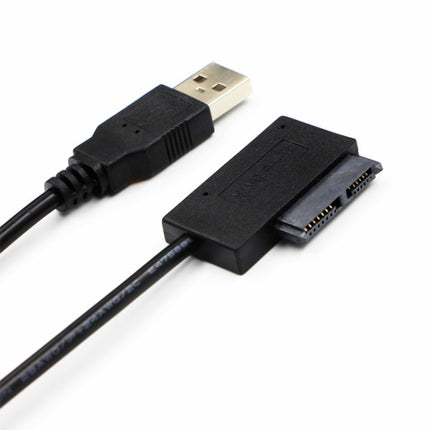 Professional USB 2.0 to 7+6Pin Slimline SATA Cable Adapter Indicator , USB 2.0