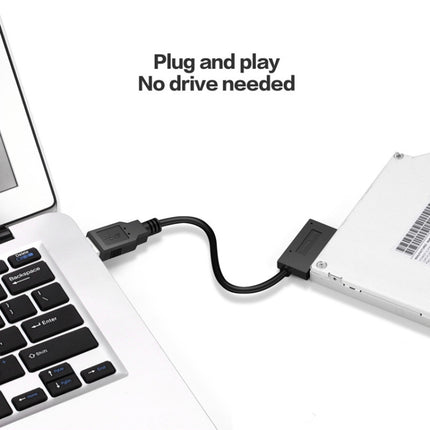 Professional USB 2.0 to 7+6Pin Slimline SATA Cable Adapter Indicator , USB 2.0