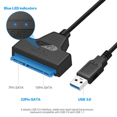 Professional SATA to USB 3.0 Cable Adapter 2.5 inch SSD Hard Drive Expanding Connector, 2.5 inch