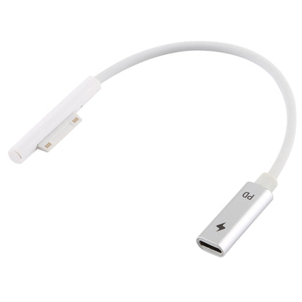 USB-C / Type-C Female to 6 Pin Male Laptop PD Fast Charging Cable for Microsoft Surface Pro 9 / 8 / 7 / 6 / 5 / 4 / 3, Cable Length: 0.2m, Pro 9 / 8 / 7 / 6 / 5 / 4 / 3 to USB-C / Type-C Female Black                                                     ...