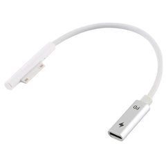 USB-C / Type-C Female to 6 Pin Male Laptop PD Fast Charging Cable for Microsoft Surface Pro 9 / 8 / 7 / 6 / 5 / 4 / 3, Cable Length: 0.2m, Pro 9 / 8 / 7 / 6 / 5 / 4 / 3 to USB-C / Type-C Female Black