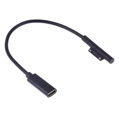 USB-C / Type-C Female to 6 Pin Male Laptop PD Fast Charging Cable for Microsoft Surface Pro 9 / 8 / 7 / 6 / 5 / 4 / 3, Cable Length: 0.2m, Pro 9 / 8 / 7 / 6 / 5 / 4 / 3 to USB-C / Type-C Female Black