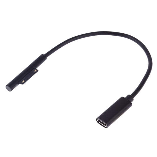 USB-C / Type-C Female to 6 Pin Male Laptop PD Fast Charging Cable for Microsoft Surface Pro 9 / 8 / 7 / 6 / 5 / 4 / 3, Cable Length: 0.2m, Pro 9 / 8 / 7 / 6 / 5 / 4 / 3 to USB-C / Type-C Female Black