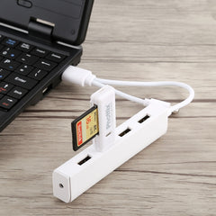 3 in 1 USB-C / Type-C + Micro USB + 4 x USB 2.0 Ports HUB Converter, Cable Length: 12cm, 3 in 1 (White), 3 in 1 (Black)