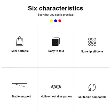 SD-001 2 PCS Desktop Foldable Mini Holder, Specification: ABS