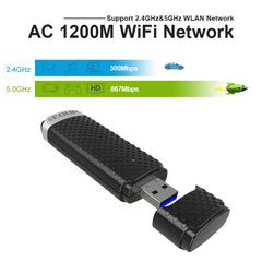 EDUP EP-AC1617 1200Mbps High Speed USB 3.0 WiFi Adapter Receiver Ethernet Adapter, EP-AC1617 1200Mbps