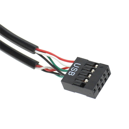 9 Pin USB Header Male 1 to 4 Female Extension Cable Card