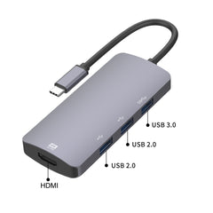 UC912 4 in 1 4K 30Hz USB 3.0 + 2 x USB 2.0 to USB-C / Type-C Multifunctional HUB Adapter, UC912 USB 3.0 + 2 x USB 2.0