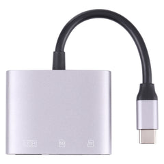 NK-3041 3 in 1 USB-C / Type-C Male to USB Female + SD / TF Card Slots OTG Adapter SD / TF Card Reader, NK-3041