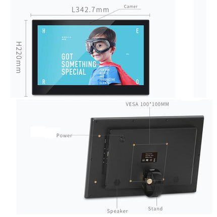 HSD-P538 14 inch IPS Touch Screen All in One PC with Holder, 4GB+32GB, Android 14 RK3576S Octa-core