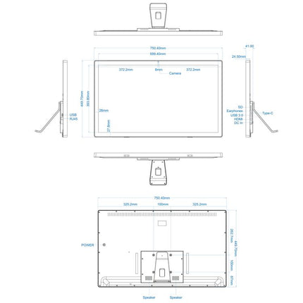 32 inch LCD Display Digital Photo Frame, 2GB+16GB, RK3568 Quad Core, Android 11, 32 inch 2GB+16GB