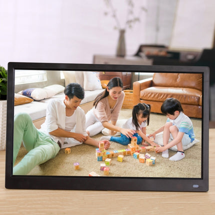 Marco de fotos digital con pantalla LED FHD de 15,6 pulgadas, soporte y control remoto, programa MSTAR V53, compatible con entrada de tarjeta USB/SD