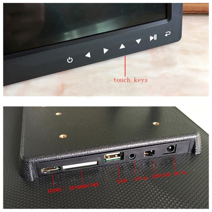 17.0 inch LED Display Digital Photo Frame with 7-keys Touch Button Control / Holder / Remote Control, Allwinner Technology, Support USB / SD Card Input / OTG, US/EU/UK Plug, 17.0 Inch