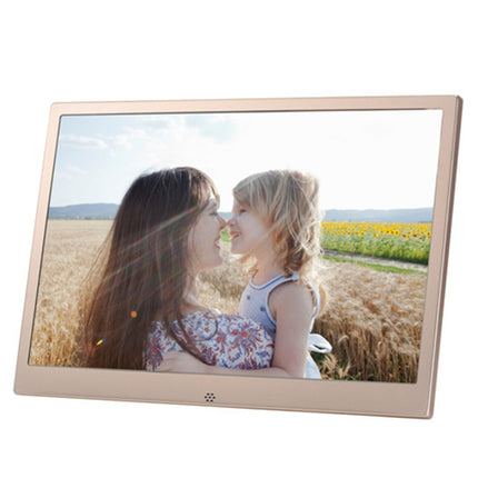 HSD1303 13.3 inch LED 1280x800 High Resolution Display Digital Photo Frame with Holder and Remote Control, Support SD / MMC / MS Card / USB Port, UK Plug(Gold), HSD1303 13.3 inch