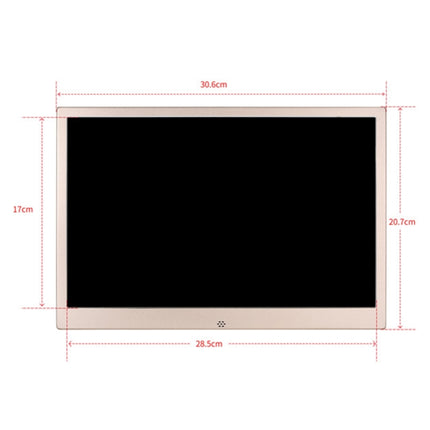 HSD1303 13.3 inch LED 1280x800 High Resolution Display Digital Photo Frame with Holder and Remote Control, Support SD / MMC / MS Card / USB Port, UK Plug(Gold), HSD1303 13.3 inch