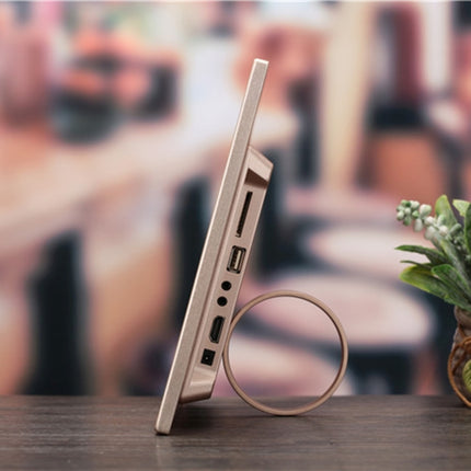 HSD1303 13.3 inch LED 1280x800 High Resolution Display Digital Photo Frame with Holder and Remote Control, Support SD / MMC / MS Card / USB Port, UK Plug(Gold), HSD1303 13.3 inch