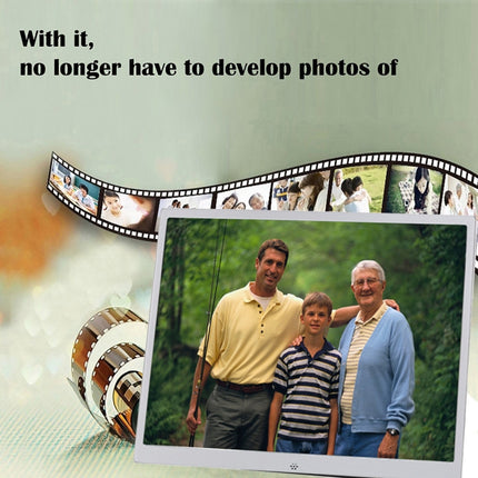 HSD1504 15.4 inch LED 1280x800 High Resolution Display Digital Photo Frame with Holder and Remote Control, Support SD / MMC / MS Card / USB Port, EU Plug(Gold), HSD1504 15.4 inch