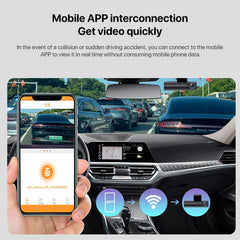 U03 2K Ultra HD Night Vision Panoramic Triple Recording WiFi Driving Recorder