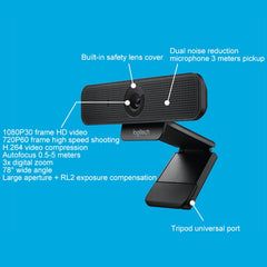 Logitech C925E 1080p HD Webcam with Integrated Security Cover