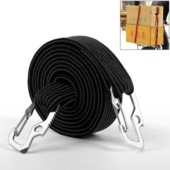 2m Elastic Strapping Rope Packing Tape for Bicycle Motorcycle Back Seat with Hook