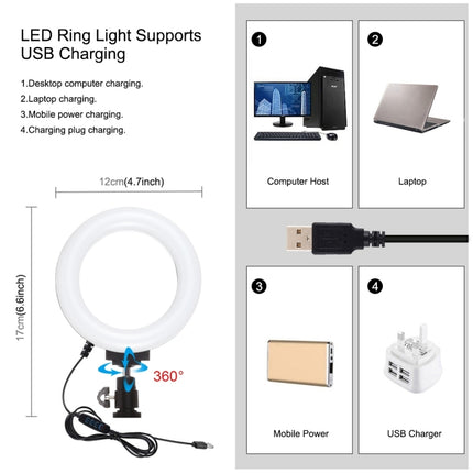 PULUZ 3-in-1-Vlogging-Liveübertragung, Smartphone-Video-Rig + Mikrofon + 4,7 Zoll (12 cm) Ring-LED-Selfie-Licht-Kits mit Cold Shoe-Stativkopf für iPhone, Galaxy, Huawei, Xiaomi, HTC, LG, Google und andere Smartphones, 3-in-1-Ring-LED