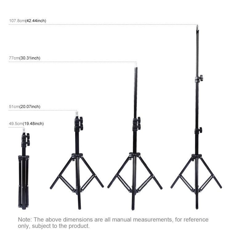 PULUZ 1.1m Tripod Mount + Live Broadcast Dual Phone Bracket + 6.2 inch 16cm LED Ring Vlogging Video Light Kits, 3 in 1 Live Broadcast Kits