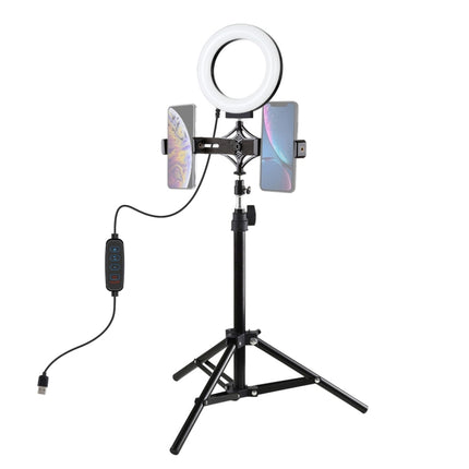Kit de luz LED para video vlogging de anillo de 6,2 pulgadas y 16 cm + soporte para trípode de 70 cm + soporte para teléfono dual para transmisión en vivo PULUZ