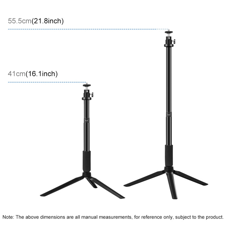 PULUZ Tripod Mount +  Extension Rod + Live Broadcast Dual Phone Bracket + 6.2 inch 16cm LED Ring Vlogging Video Light Kits, 4 in 1 Live Broadcast Kits