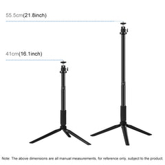 PULUZ Tripod Mount +  Extension Rod + Live Broadcast Dual Phone Bracket + 6.2 inch 16cm LED Ring Vlogging Video Light Kits, 4 in 1 Live Broadcast Kits