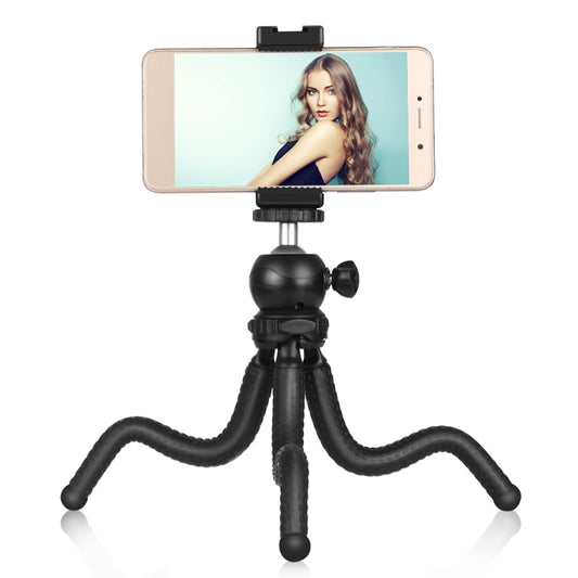 PULUZ Mini Octopus Flexible Tripod Holder with Ball Head & Phone Clamp + Tripod Mount Adapter & Long Screw for SLR Cameras, GoPro, Cellphone, Size: 25cmx4.5cm, 25cm Tripod + Phone Clamp