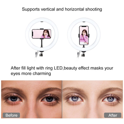 PULUZ 1.1m Tripod Mount + 10.2 inch 26cm RGBW LED Ring Vlogging Video Light  Live Broadcast Kits with Remote Control & Cold Shoe Tripod Ball Head & Phone Clamp