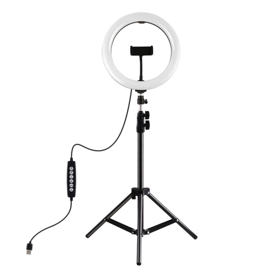 Kit de luz LED para video en vivo PULUZ de 1,1 m con trípode y anillo RGBW de 26 cm y 10,2 pulgadas para transmisión en vivo con rótula de trípode con zapata fría y abrazadera para teléfono, soporte para trípode de 1,1 m + luz RGBW