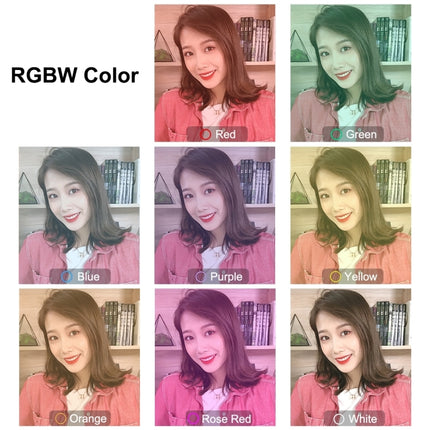 PULUZ 4.7 pulgadas 12 cm USB 10 modos 8 colores RGBW regulable LED anillo vlogueo fotografía video luces + soporte para trípode de escritorio con zapata fría trípode cabeza de bola, 4.7 pulgadas RGBW + soporte para trípode