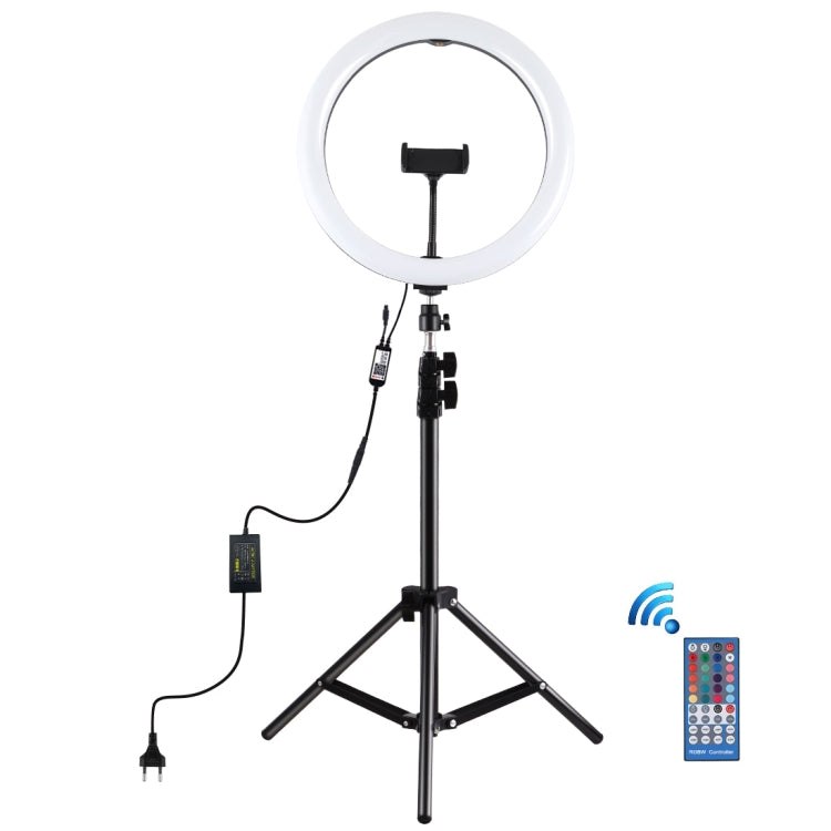 PULUZ 11.8 inch 30cm RGB Light 1.1m Tripod Mount Dimmable LED Ring Vlogging Selfie Photography Video Lights Live Broadcast Kits with Cold Shoe Tripod Ball Head & Phone Clamp, 12 inch RGB+Tripod(EU), 12 inch RGB+Tripod(UK), 11.8 inch RGB+Tripod(AU)�����...