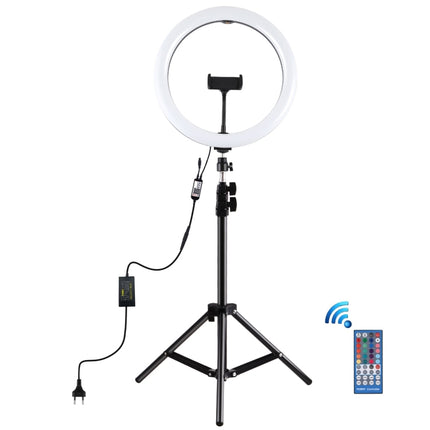 PULUZ 11.8 inch 30cm RGB Light 1.1m Tripod Mount Dimmable LED Ring Vlogging Selfie Photography Video Lights Live Broadcast Kits with Cold Shoe Tripod Ball Head & Phone Clamp, 12 inch RGB+Tripod(EU), 11.8 inch RGB+Tripod(AU)