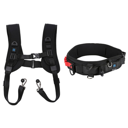 PULUZ 2 in 1 Multi-functional Bundle Waistband Strap + Double Shoulders Strap Kits with Hook for SLR / DSLR Cameras, 2 in 1 Kits