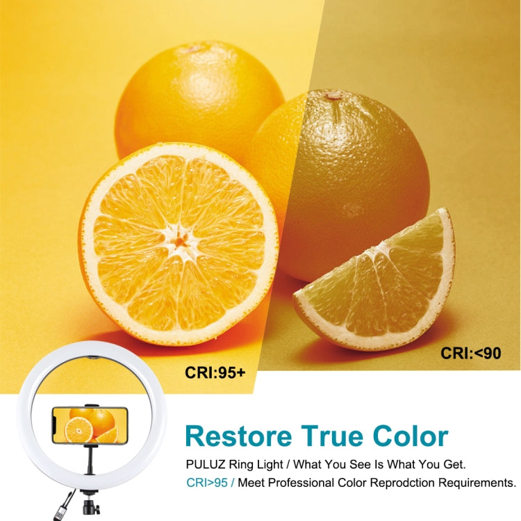 PULUZ 11.8 inch 30cm RGBW Light + 1.65m Mount + Dual Phone Brackets Curved Surface RGBW Dimmable LED Ring Selfie Vlogging Light  Live Broadcast Kits with Cold Shoe Tripod Adapter & Phone Clamp & Remote Control, 11.8 inch RGBW+1.65m Tripod+Dual Bracket