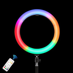 PULUZ 10.2 inch 26cm Marquee LED RGBWW Selfie Beauty Light  + 1.1m Tripod Mount 168 LED Dual-color Temperature Dimmable Ring Vlogging Photography Video Lights with Cold Shoe Tripod Ball Head & Remote Control & Phone Clamp, 10 inch RGBWW + 1.1m Mount