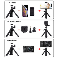 Soporte para trípode y abrazadera para teléfono con adaptador para trípode y tornillo largo para selfies de PULUZ