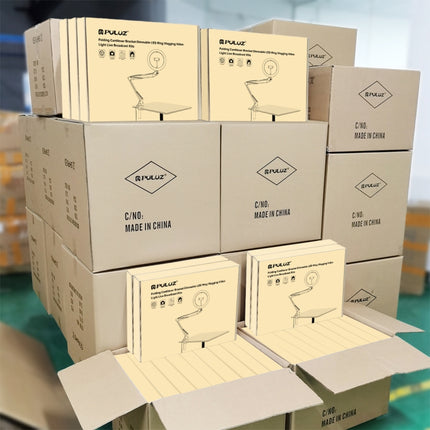 PULUZ 7.9 inch 20cm Ring Curved Light + Desktop Arm Stand USB 3 Modes Dimmable Dual Color Temperature LED Vlogging Selfie Photography Video Lights with Phone Clamp