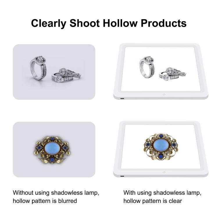 PULUZ 25cm Folding Portable High CRI Ring LED Photo Lighting Studio Tent Box + Shadowless Light Lamp Panel Pad with 12 Colors Backdrops, Size: 25cm x 25cm x 25cm