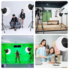 PULUZ 220V 150W 3200K-5600K Studio Video Light + 2.8m Light Holder + 65cm Foldable Lantern Softbox Photography Kit, 150W 3200-5600K Light Kit US Plug, 150W 3200-5600K Light Kit UK Plug, 150W 3200-5600K Light Kit EU Plug, 150W 3200-5600K Light Kit AU Plug